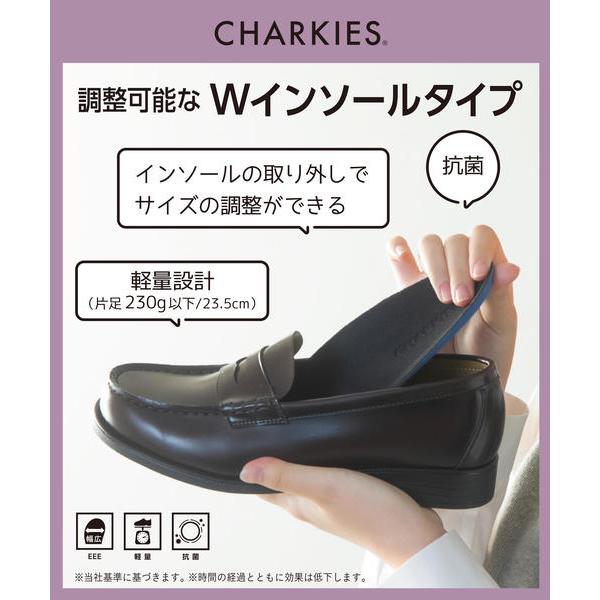 CHARKIES チャーキーズ レディース 軽量コインローファー 二重 