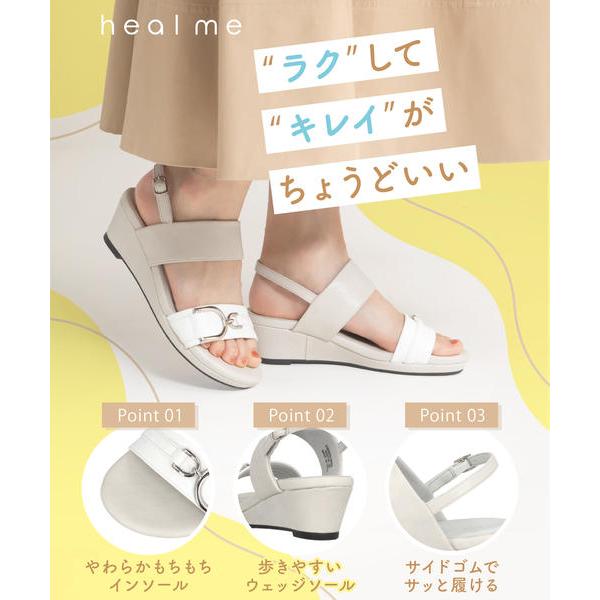 heal me ヒールミー レディース ビット付きダブルベルトウェッジ