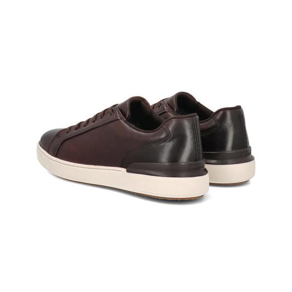 Clarks クラークス COURTLITE MOVE メンズレザースニーカー【本革】(コートライトムーブ) 26171620 ダークタン｜asbee｜02