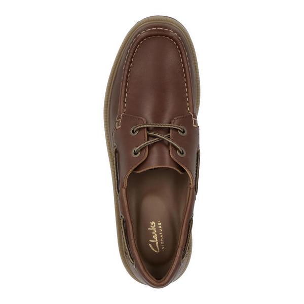 Clarks（クラークス） CLEYHILL BOAT メンズシューズ モカシン クレイ