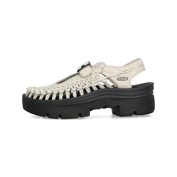 KEEN キーン UNEEK PLT MARY JANE 本革 レディーススポーツサンダル 厚底 ユニークピーエルティーメリージェーン 1031832 バーチスムースレザー 爆買の画像