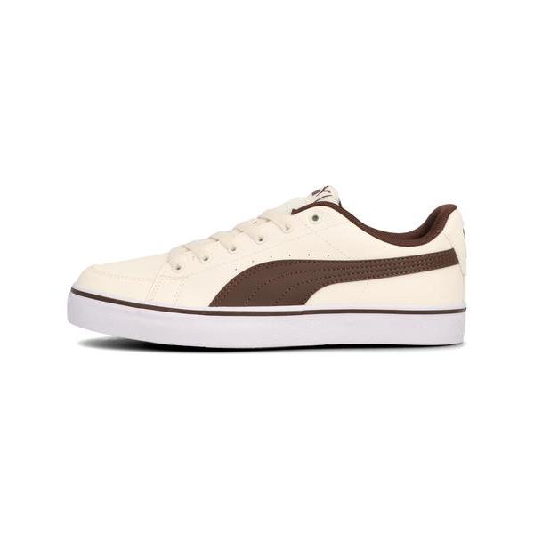 【極美品】ダーマ⭐︎フェイクミンク　フーデット　ロングジレ　ブラウン　サイズ3 PUMA プーマ V COURT VULC レディーススニーカー Vコートバルク
