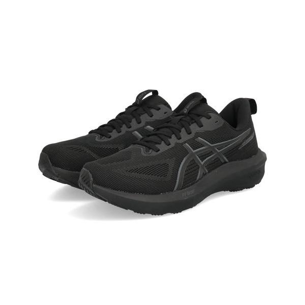 ASICS ランニングシューズ WIDE ブラック ASICS（アシックス） GT-1000 14 EXTRA WIDE 幅広4E 軽量 メンズ