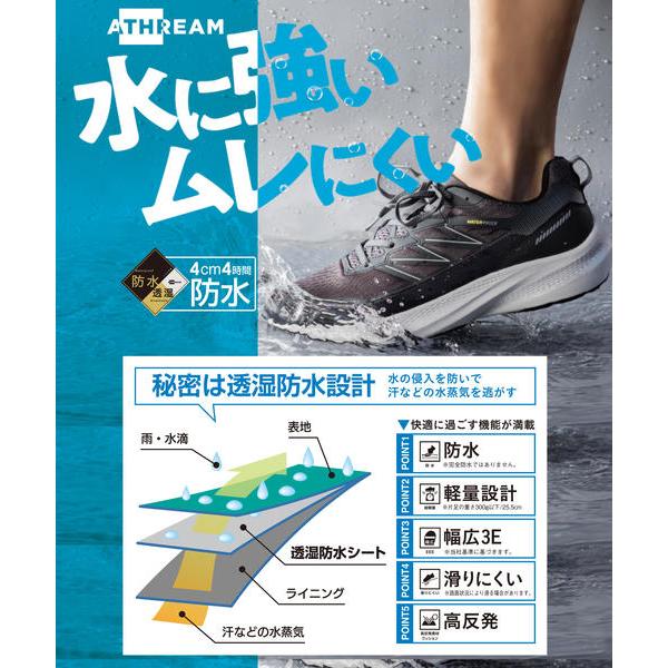 ATHREAM アスリーム メンズ 透湿防水ランニングシューズ 幅広3E 軽量