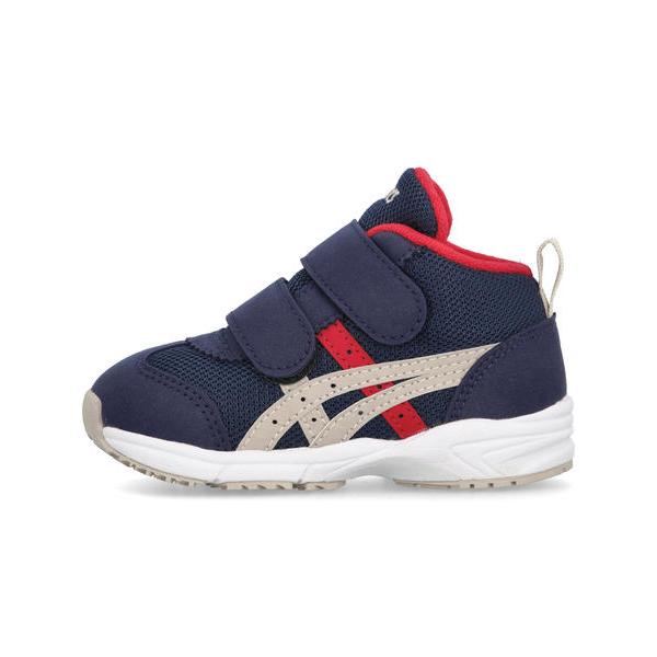 ASICS KIDS SUKU2 アシックス スクスク GD.RUNNER BABY MS-MID 2 ベビーシューズ 子供靴 GDランナーベビーMSMID2 1144A282 401 ネイビーブルー/ダークベージュの画像