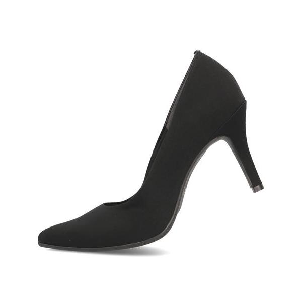 L ROUGE メタルルージュ レディース ポインテッドパンプス F0-008 ブラック/スムース METAL ROUGE メタルルージュ レディース ポインテッドパンプス F0-008