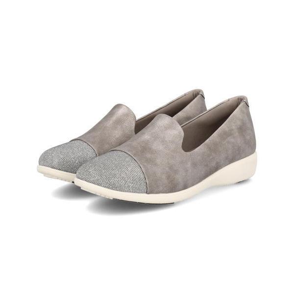 Heal Me ヒールミー レディース キャップトゥスリッポンシューズ 軽量 33 シルバー サービス