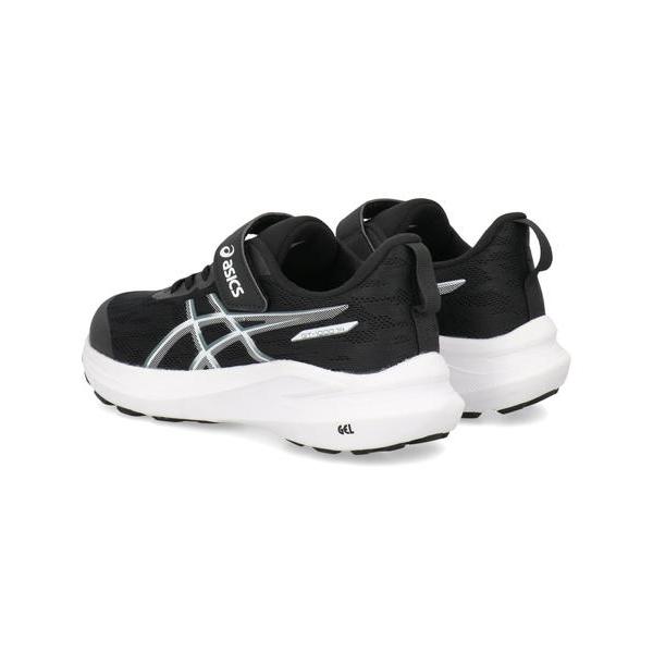 ASICS アシックス GT-1000 14 PS 軽量 キッズスニーカー ストラップシューズ 1本ベルト 運動会 子供靴 1014A381 002 ブラック/スチールグレーの画像