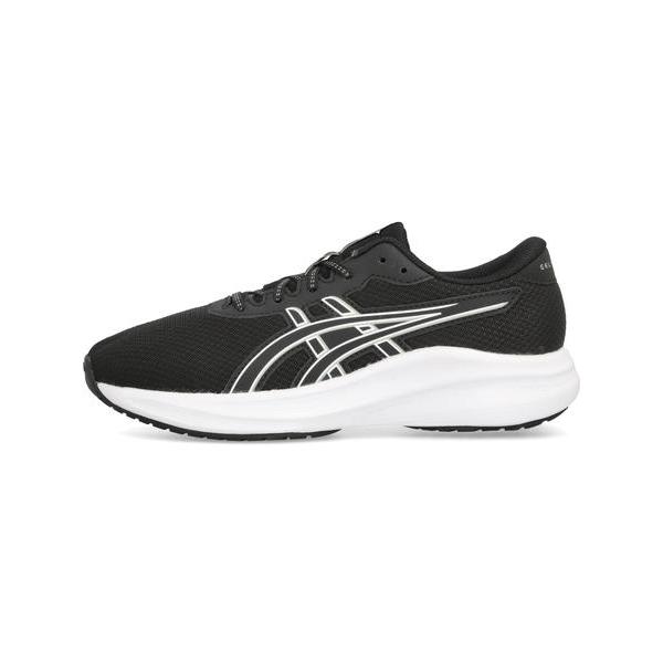 ASICS アシックス GEL-EXCITE 11 GS 軽量 キッズスニーカー ランニング 運動会 子供靴 ひも靴 ゲルエキサイト11GS 1014A374 001 ブラック/メテオグレーの画像