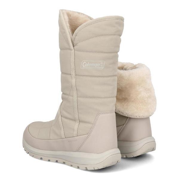 再再販 Coleman コールマン ベージュ ガラス繊維配合ソール 雪寒地対応 滑りにくい 防水 アウトドアブーツ レディース スノーブーツ Reachahand Org