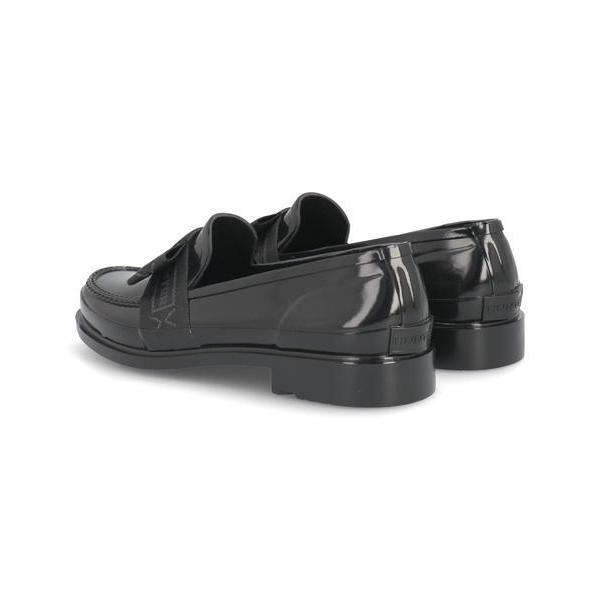 HUNTER ブラック ローファー REF BOW GLS PENNY HUNTER（ハンター） W REF BOW GLS PENNY LOAFER レディースレイン