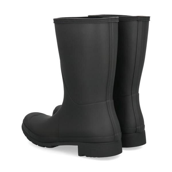 HUNTER ブラック ショートブーツ　ラバーバッファ付き HUNTER（ハンター） UNISEX ESSENTIAL SHORT BOOT メンズラバーブーツ