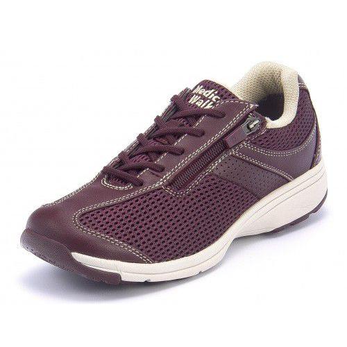 Medical Walk(メディカルウォーク) レディース ウォーキングシューズ KV77192 ワイン Medical Walk メディカルウォーク レディース ウォーキングシューズ