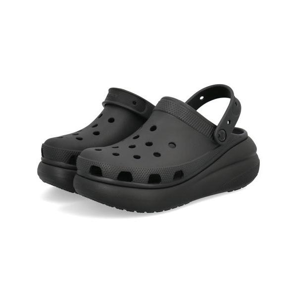 Crocs 厚底 サンダル ブラック crocs（クロックス） CRUSH CLOG 2WAY レディース厚底サンダル サボ