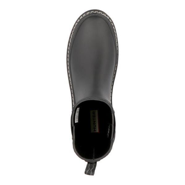 HUNTER ハンター W REF STITCH DETAIL CHELSEA レディースレインブーツ ウィメンズリファインドスティッチディテールチェルシー WFS2100RMA BLK ブラック 爆買の画像