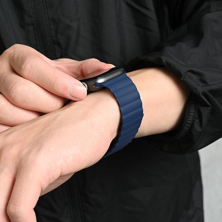 アップルウォッチ バンド マグネット 最新 Apple Watch 11 10 9 8 7 6 5 4 SE3  シリコン スポーツ 49mm 45mm 41mm 軽量 40mm 44mm 38mm レディース メンズ 磁石 | Apple Watch | 15