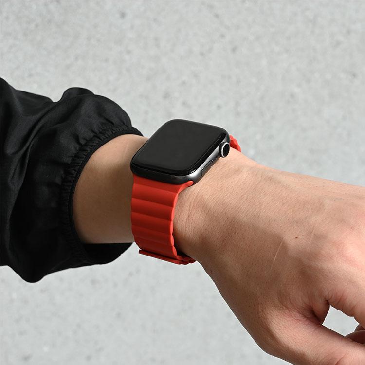 アップルウォッチ バンド マグネット 最新 Apple Watch 11 10 9 8 7 6 5 4 SE3  シリコン スポーツ 49mm 45mm 41mm 軽量 40mm 44mm 38mm レディース メンズ 磁石 | Apple Watch | 14