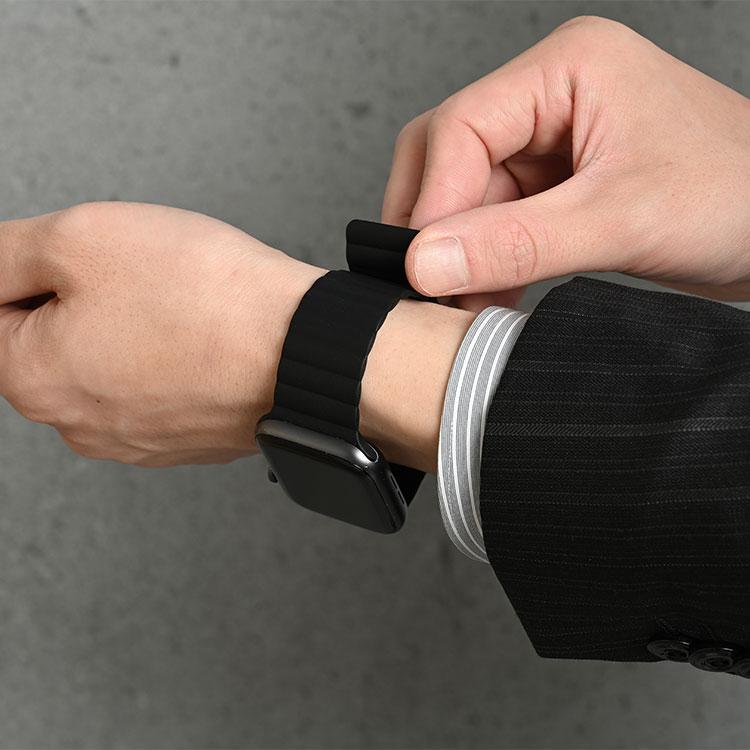 アップルウォッチ バンド マグネット 最新 Apple Watch 11 10 9 8 7 6 5 4 SE3  シリコン スポーツ 49mm 45mm 41mm 軽量 40mm 44mm 38mm レディース メンズ 磁石 | Apple Watch | 16