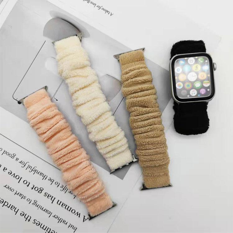 Apple Watch 11 10 9 バンド レディース かわいい 40mm SE3 女性 おしゃれ もこもこ シュシュ 46mm 49mm 41mm 45mm 38mm 42mm ベルト series 8 7 SE SE2 ultra | Apple Watch | 09