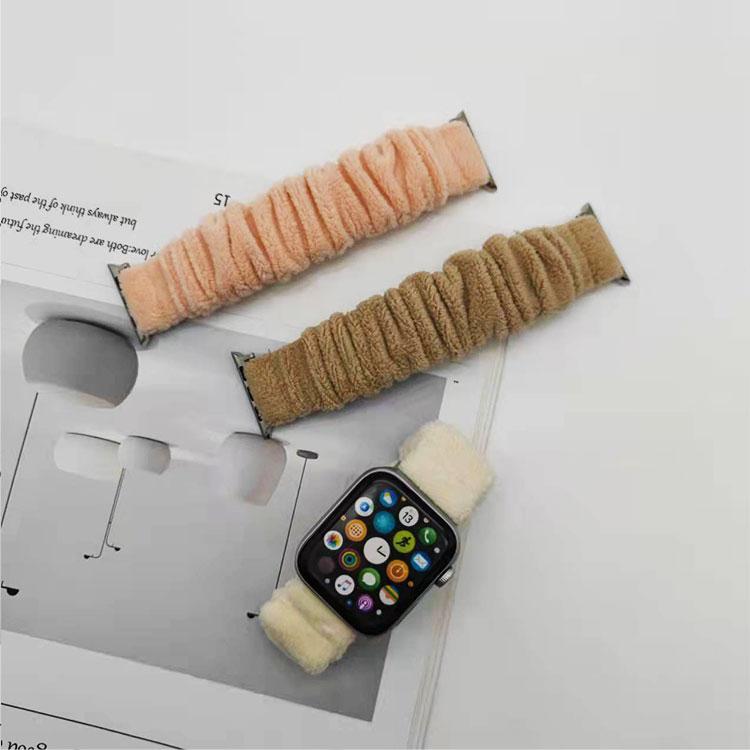 Apple Watch 11 10 9 バンド レディース かわいい 40mm SE3 女性 おしゃれ もこもこ シュシュ 46mm 49mm 41mm 45mm 38mm 42mm ベルト series 8 7 SE SE2 ultra | Apple Watch | 10