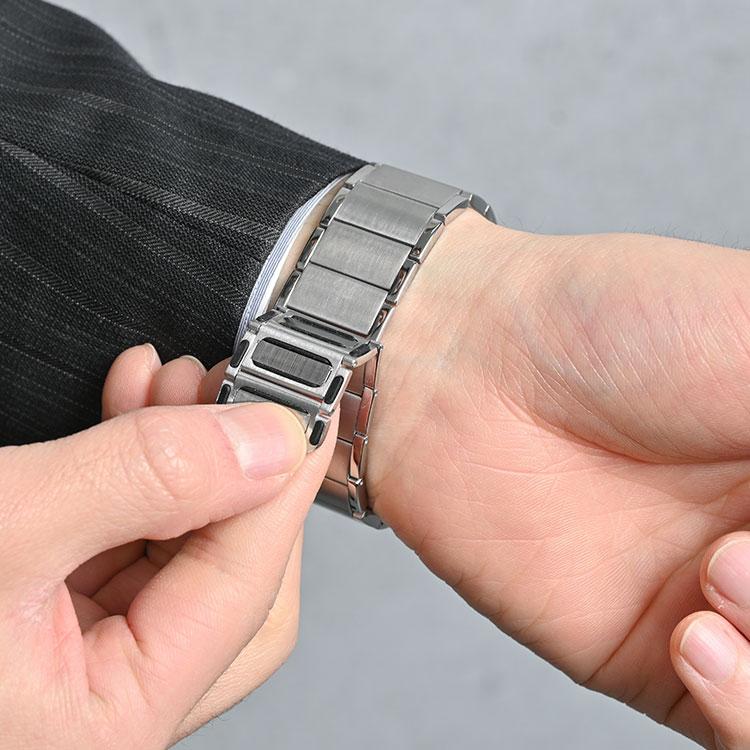 アップルウォッチ 11 10 9 バンド メンズ おしゃれ Apple Watch 8 7 ステンレス ビジネス マグネット ベルト 46mm 40mm 41mm 44mm 45mm 49mm 腕時計 高級 金属 | Apple Watch | 12