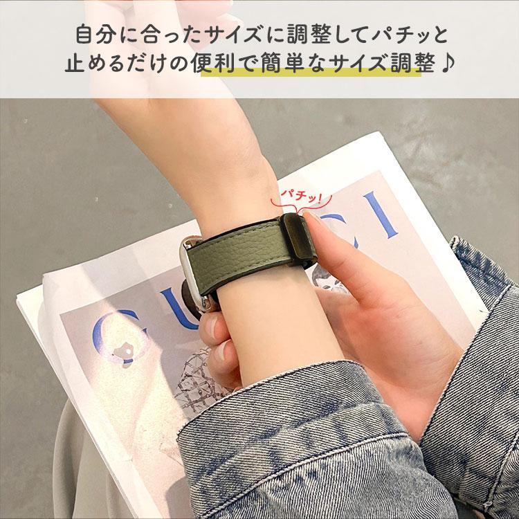 アップルウォッチ バンド 11 10 9 8 7 6 レディース メンズ 本革 マグネット レザー ラバー 磁石 シボ ベルト se 46mm 42mm 45mm 41mm 40mm 44mm 49mm series10 |  | 11