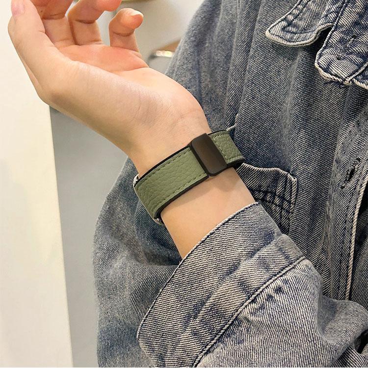 アップルウォッチ バンド 11 10 9 8 7 6 レディース メンズ 本革 マグネット レザー ラバー 磁石 シボ ベルト se 46mm 42mm 45mm 41mm 40mm 44mm 49mm series10 |  | 13