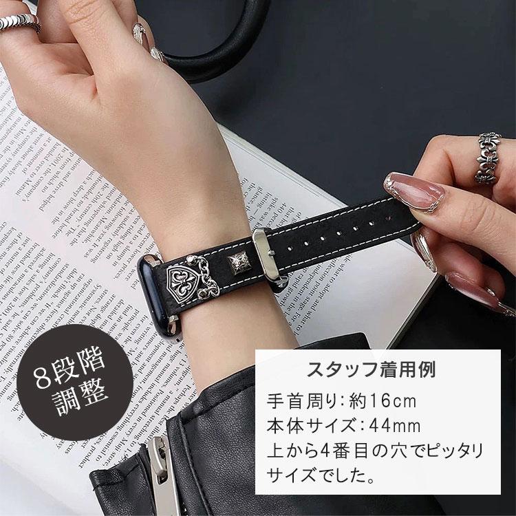 アップルウォッチ バンド 11 10 本革 メンズ レディース 46mm 45mm 44mm 42mm series 9 8 7 6 5 4 3 SE SE2 ロック ヴィンテージ 革 レザー 40mm 41mm 38mm 49mm | Apple Watch | 07