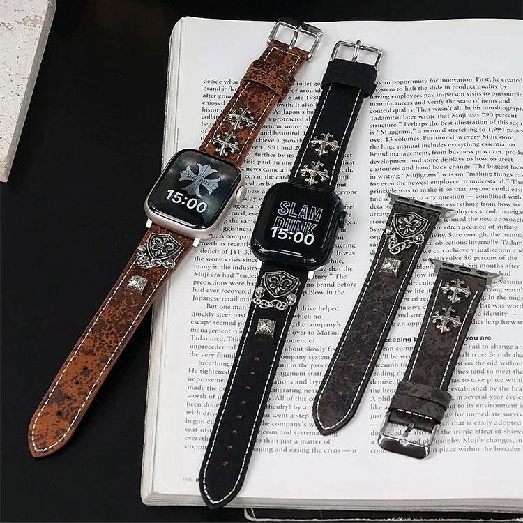 アップルウォッチ バンド 11 10 本革 メンズ レディース 46mm 45mm 44mm 42mm series 9 8 7 6 5 4 3 SE SE2 ロック ヴィンテージ 革 レザー 40mm 41mm 38mm 49mm | Apple Watch | 08