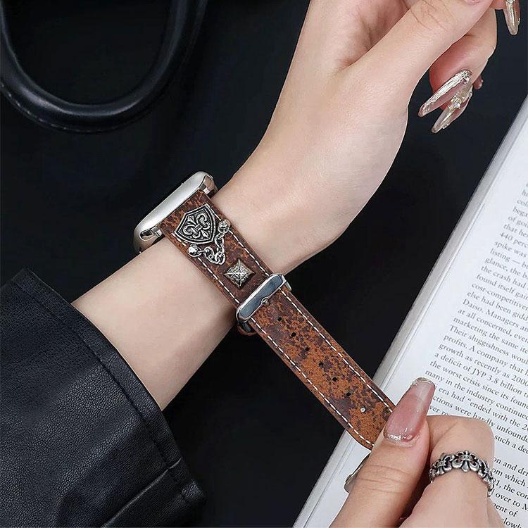 アップルウォッチ バンド 11 10 本革 メンズ レディース 46mm 45mm 44mm 42mm series 9 8 7 6 5 4 3 SE SE2 ロック ヴィンテージ 革 レザー 40mm 41mm 38mm 49mm | Apple Watch | 12