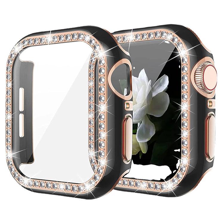 アップルウォッチ カバー 8 7 キラキラ Apple Watch ケース 可愛い 45mm 44mm おしゃれ ガラスフィルム レディース 41mm 42mm 40mm 38mm 全面保護 ゴールド | Apple Watch | 13