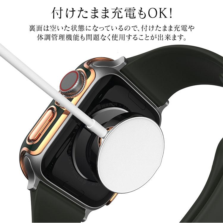 アップルウォッチ カバー 8 7 キラキラ Apple Watch ケース 可愛い 45mm 44mm おしゃれ ガラスフィルム レディース 41mm 42mm 40mm 38mm 全面保護 ゴールド | Apple Watch | 06