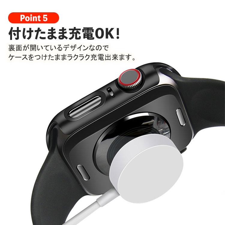 アップルウォッチ カバー Apple Watch 9 8 7 6 5 4 se ケース 41mm 44mm スターライト SE2 強化ガラス シンプル 45mm 42mm 40mm 全面保護 38mm クリア | Apple Watch | 06