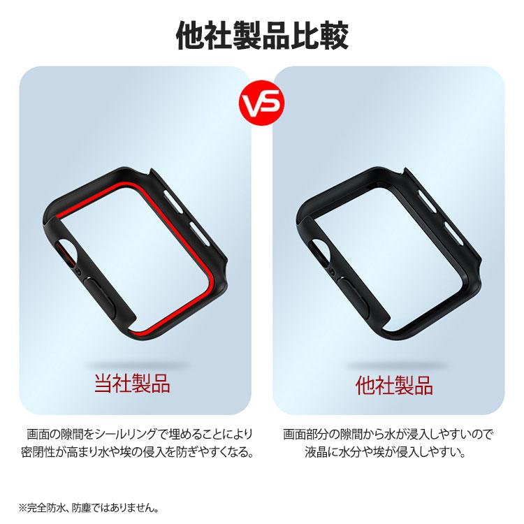 アップルウォッチ カバー 防水 防塵 2.5D Apple Watch 8 7 6 5 4 se 硬度9H 45mm 41mm 44mm アウトドア スポーツ フィルム シンプル ケース 38mm 42mm 40mm | Apple Watch | 03