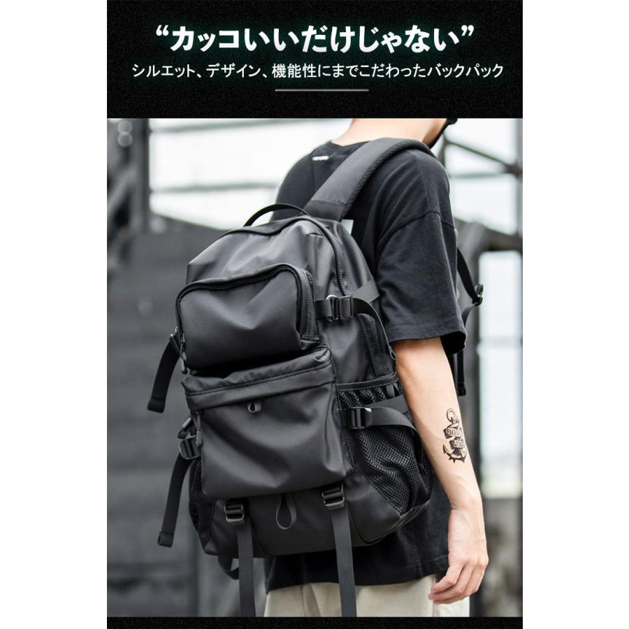 リュック メンズ ビジネス 大容量 おしゃれ リュックサック 防水 撥水 A3 A4 サイズ ノート PC 通勤 通学 出張 旅行 登山 防災 軽い 軽量 社会人 大学生 高校生｜ascal｜03