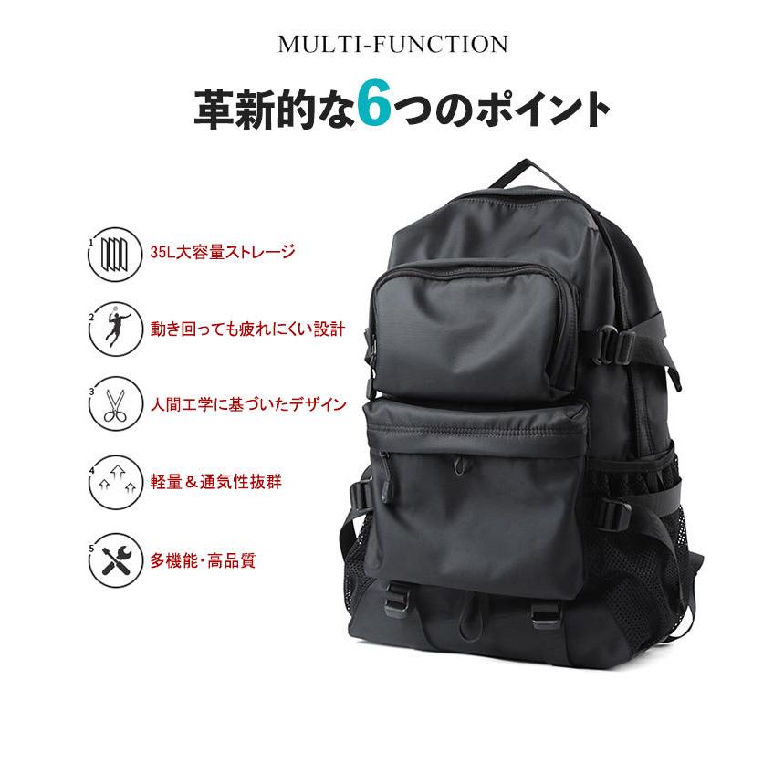 リュック メンズ ビジネス 大容量 おしゃれ リュックサック 防水 撥水 A3 A4 サイズ ノート PC 通勤 通学 出張 旅行 登山 防災 軽い 軽量 社会人 大学生 高校生 |  | 05