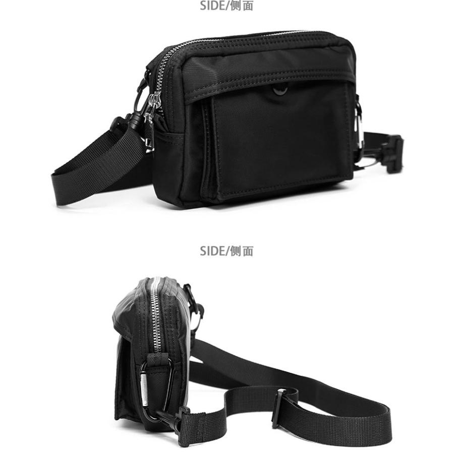 ボディバッグ メンズ 撥水 軽量 ショルダー 斜め掛け おしゃれ サコッシュ ショルダーバッグ ポシェット  ユニセックス シンプル ブラック スポーツ ナイロン |  | 06