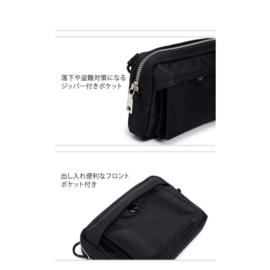 ボディバッグ メンズ 撥水 軽量 ショルダー 斜め掛け おしゃれ サコッシュ ショルダーバッグ ポシェット  ユニセックス シンプル ブラック スポーツ ナイロン |  | 08