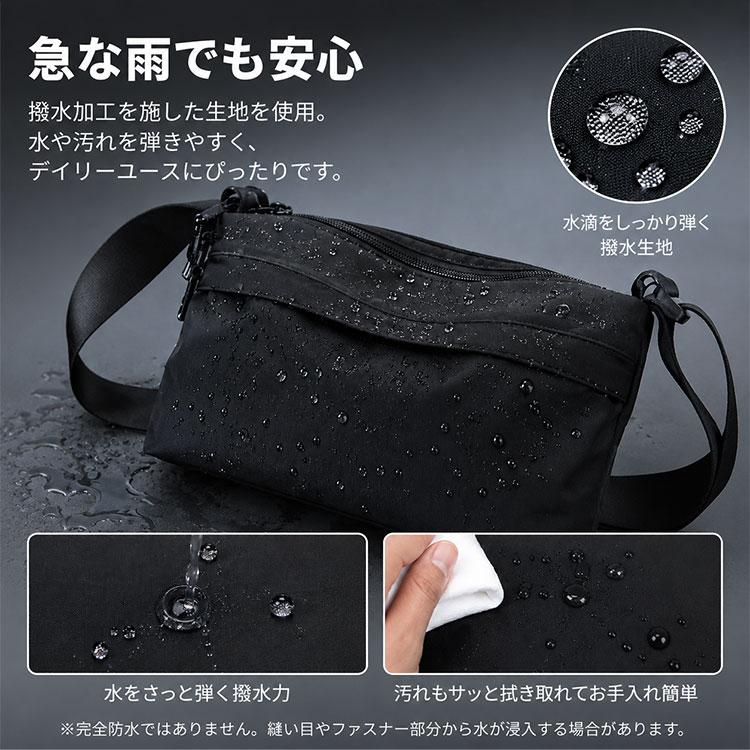 ボディバッグ メンズ サコッシュ バッグ 斜め掛け 撥水 コンパクト トリプルファスナー 多収納 多機能 軽い 軽量 小さめ スポーツ ショルダー ナイロン |  | 07