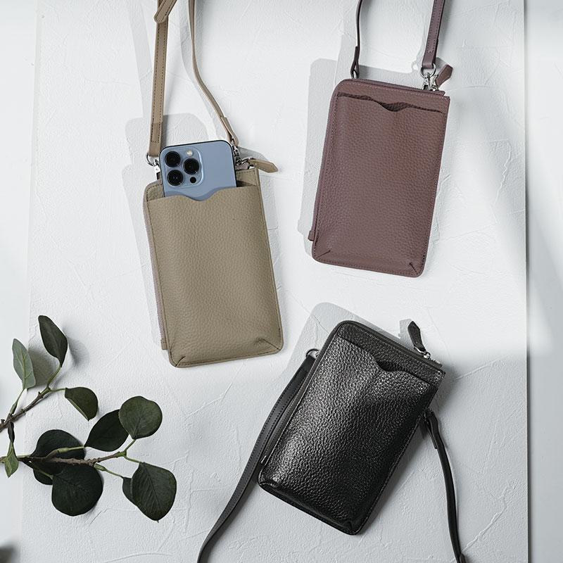 【Bona Sieg】 スマホポーチ レディース スマホショルダー 財布 革 ブランド スマホポシェット 本革 かわいい ショルダー 小銭入れ ポーチ レザー iPhone |  | 20