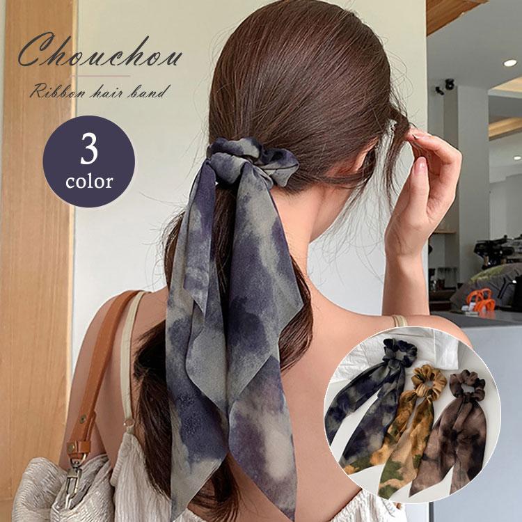 シュシュ ヘアゴム リボン 大人 可愛い トレンド 韓国 ヘアアクセサリー ヘアアクセサリー ヘアバンド 大人 可愛い 上品 カジュアル フェミニン 大きめ | 