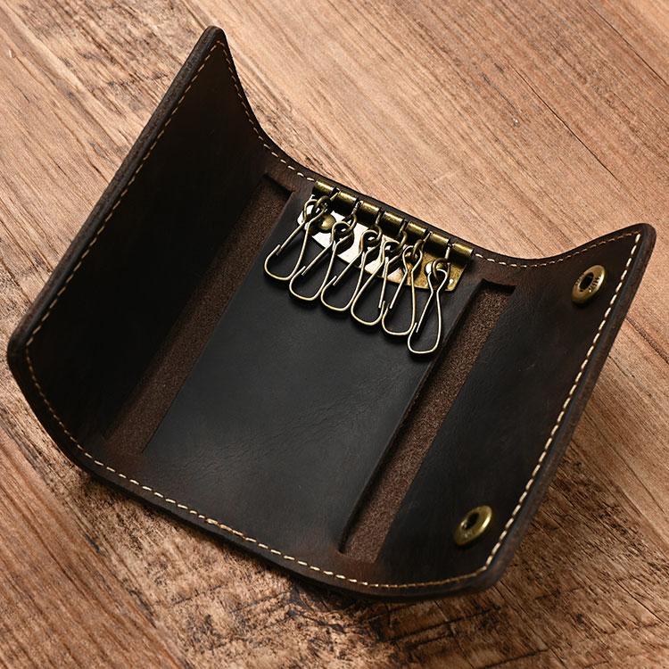 キーケース 本革 レザー メンズ 牛革 高級 おしゃれ 革 カードケース 小さめ 6連 鍵 20代 30代 40代 50代 ギフト 黒 青 緑 大学生 社会人 父の日 お札入れ |  | 17