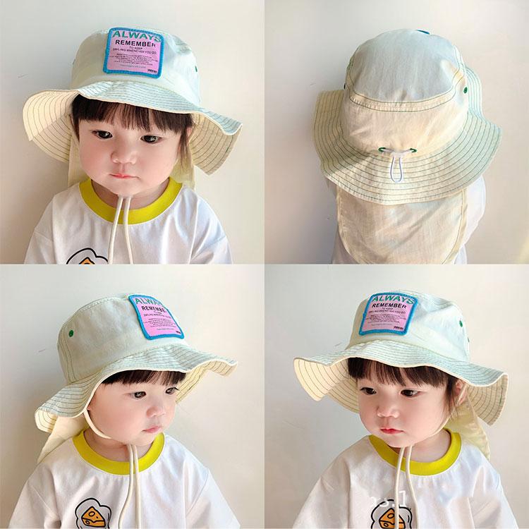 子ども ハット 帽子 夏 首の後ろまで 後頭部 熱中症対策 あご紐 1歳 2歳 3歳 4歳 男の子 女の子 赤ちゃん こども かわいい おしゃれ プール 海 夏 キッズ用 |  | 10