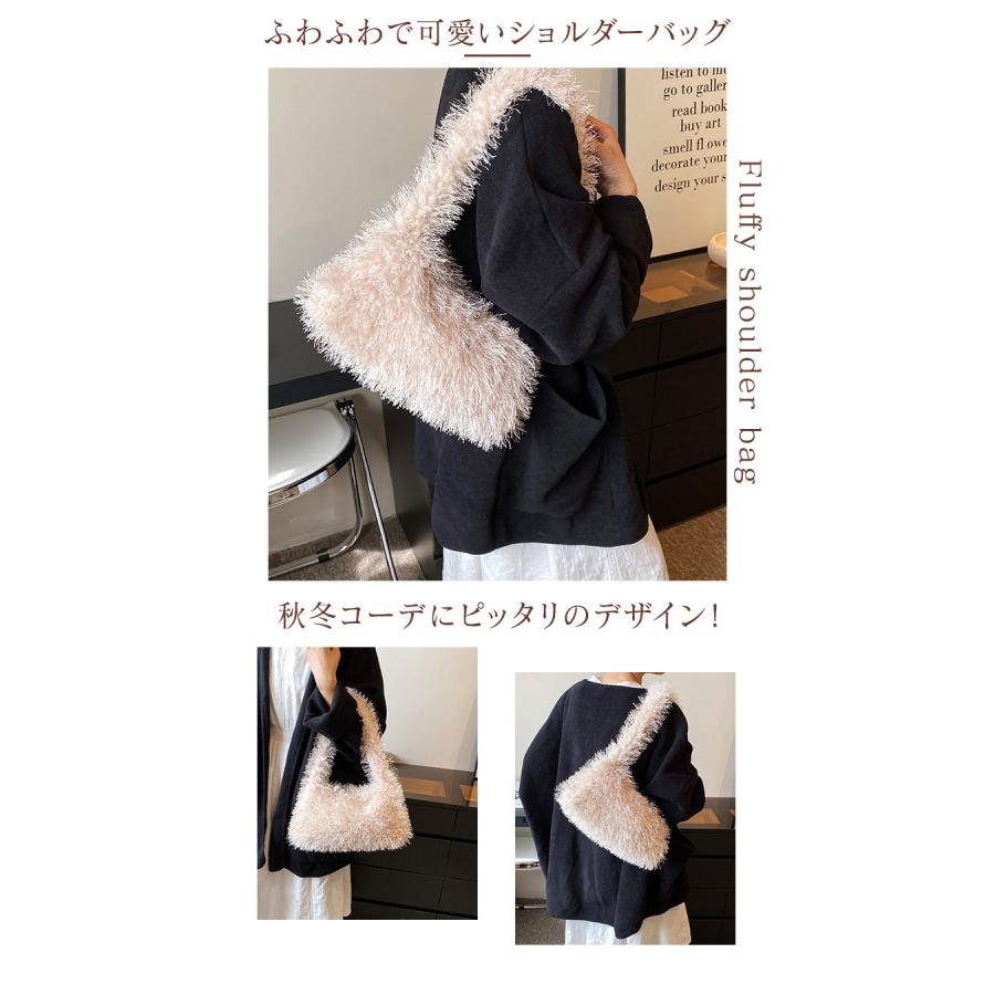 トートバッグ レディース バッグ 軽量 ふわふわ ショルダーバッグ かわいい おしゃれ もこもこ 秋冬 冬物 通勤 通学 女の子 女性 カバン 鞄 韓国 クリスマス |  | 07