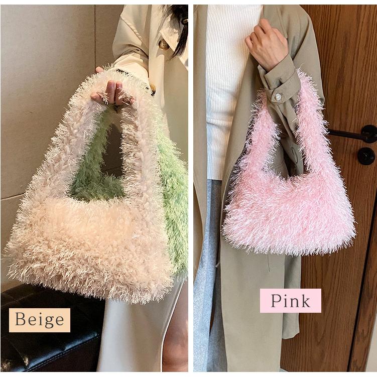トートバッグ レディース バッグ 軽量 ふわふわ ショルダーバッグ かわいい おしゃれ もこもこ 秋冬 冬物 通勤 通学 女の子 女性 カバン 鞄 韓国 クリスマス |  | 10