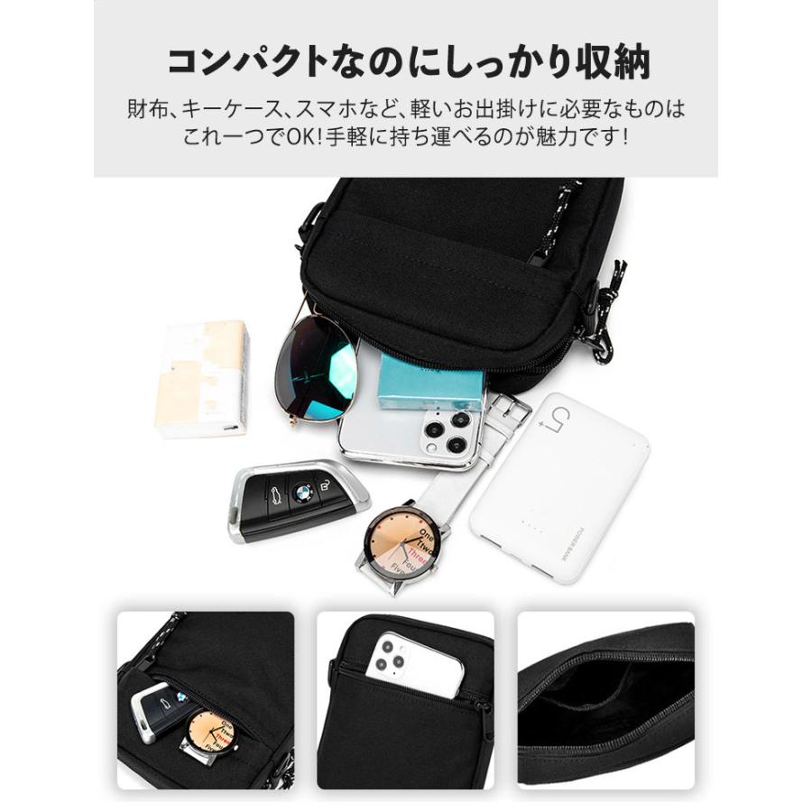 サコッシュ 小さめ メンズ 防水 撥水 ショルダー ポーチ キャンバス スマホポーチ 斜め掛け おしゃれ サコッシュバッグ ポシェット ユニセックス シンプル |  | 06