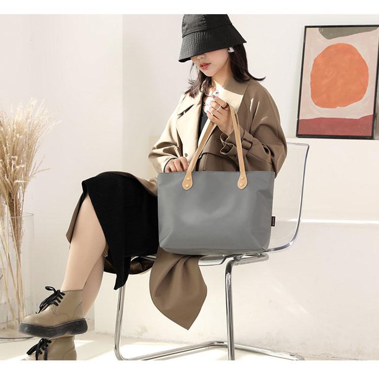 トートバッグ レディース 大きめ ファスナー付き A4 撥水 おしゃれ 通勤 通学 横型 ナイロン 軽い 肩掛け エコバッグ バッグ カバン トート 無地 大人 小さめ |  | 14