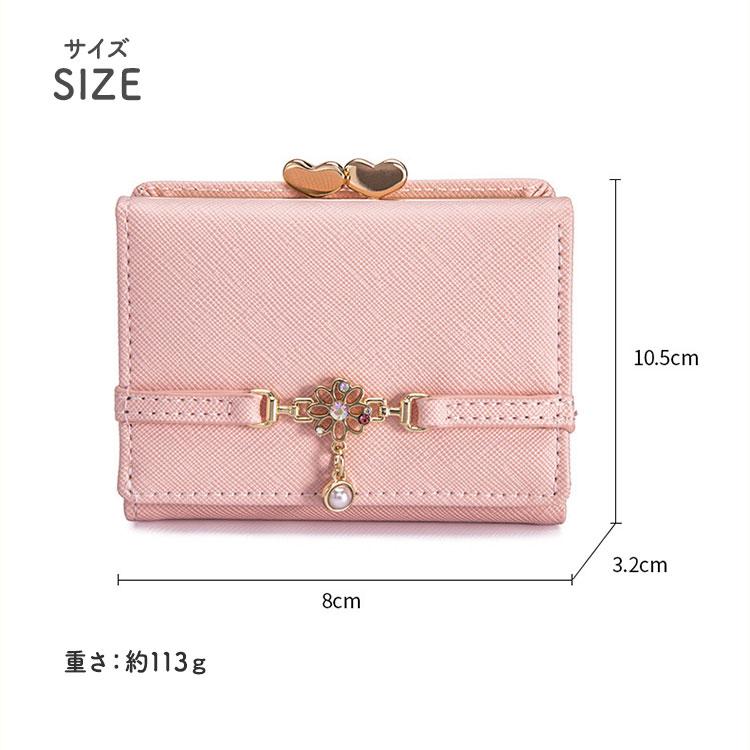 三つ折り財布 レディース がま口財布 小さめ コンパクト おしゃれ 小銭 ICカード 小学生 中学生 高校生 パステル くすみカラー かわいい 子供 こども 女の子 |  | 11