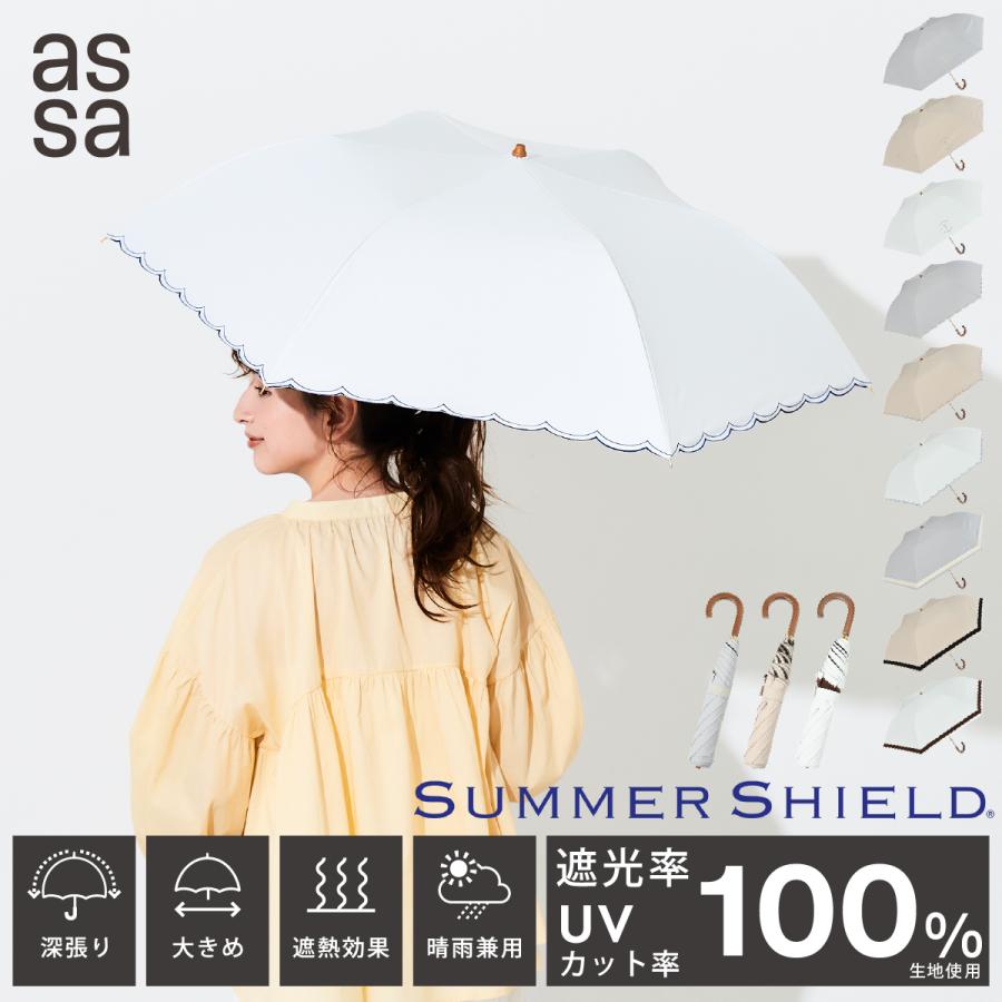 assa 日傘 折りたたみ 東レ サマーシールド レディース トップレス 二