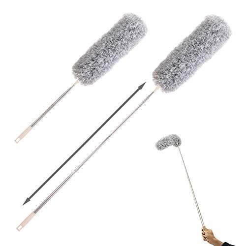 Cleanhome ホコリ取り ほこりとり はたき ハンディモップ 伸縮可能 高い所掃除 250cmまで伸縮 手洗い可能 曲がる可能 天井 車 家 ブ 大人気定番商品